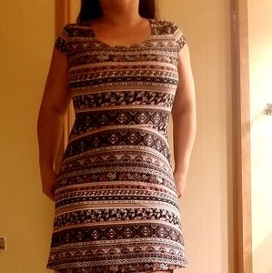 Black and pink skater dress size L